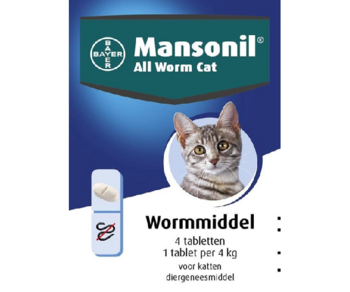 Mansonil All Worm Cat 4 tabletten